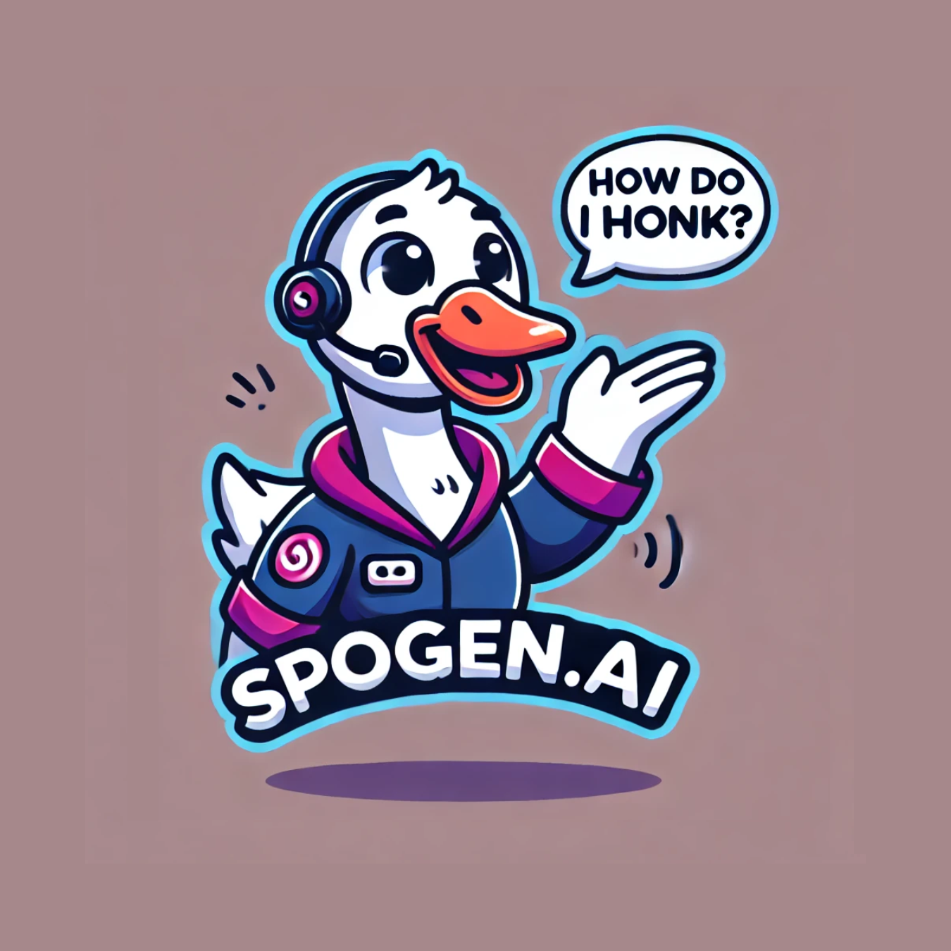 Spogen.ai duck saying how do I honk?